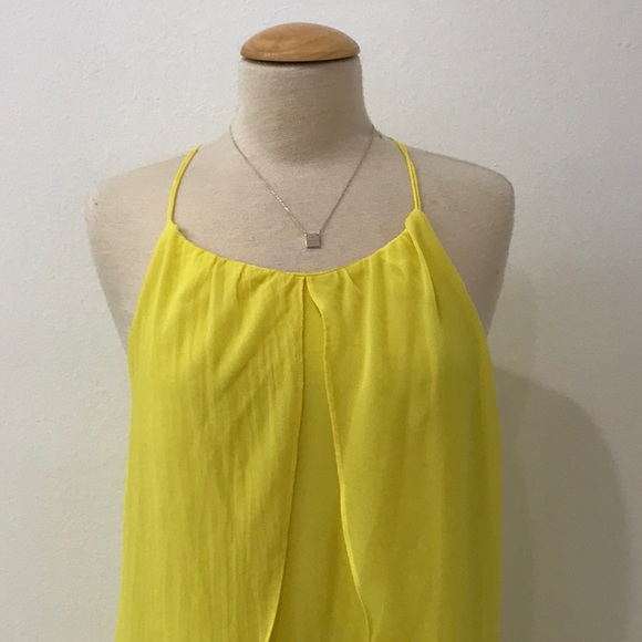 Double Zero Bright Yellow Halter Dress - Picture 3 of 4